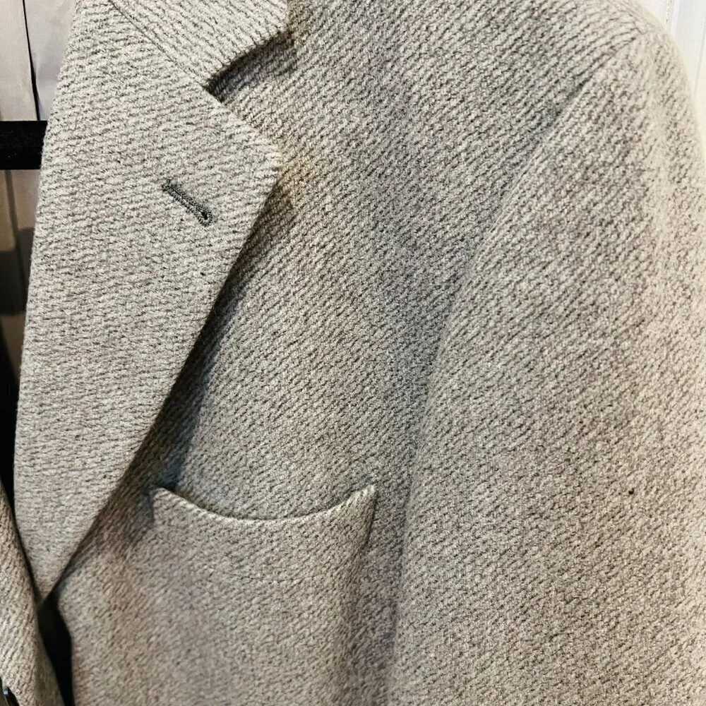 Hugo Boss Baldessarini Sport Coat 42 R Gray Wool Angora 3 Button